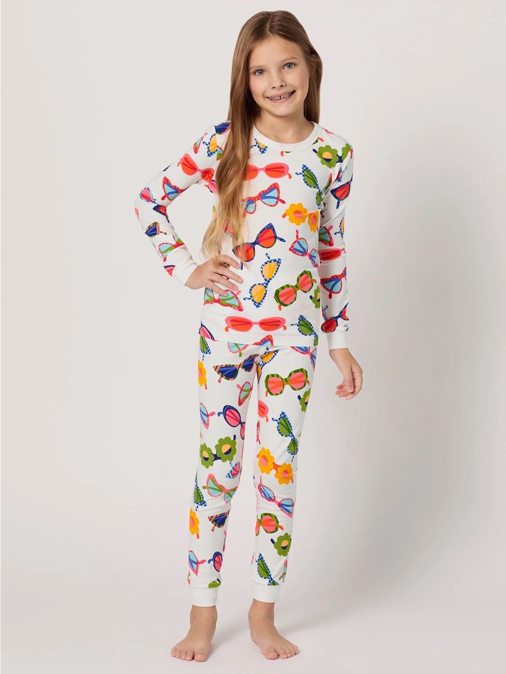 Bed Head Made In The Shade Long Sleeve Stretch Jersey Kids PJ Set- size 6- NWT